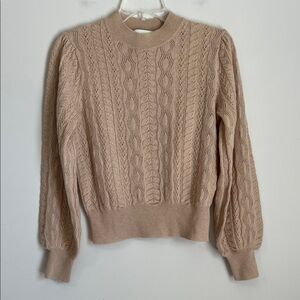 DEMYLEE x J.CREW Cable Knit Soft Wool Sweater Sz XS